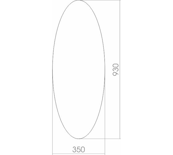 Зеркало mixline овал 350х930 525520