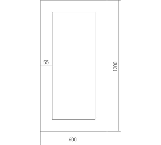 Зеркало mixline Орех 600х1200 525439