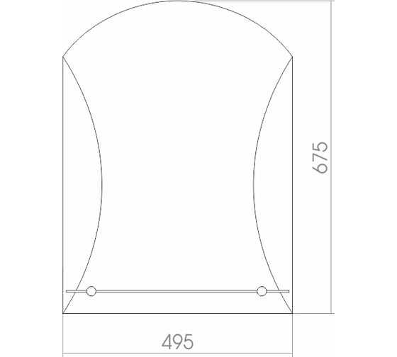 Зеркало mixline Пегас 495х675 с полкой 525386
