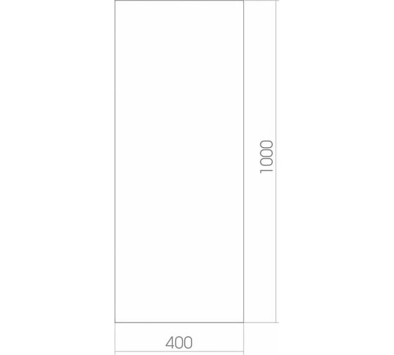 Зеркало mixline прямоугольник 400х1000 без полки 525024