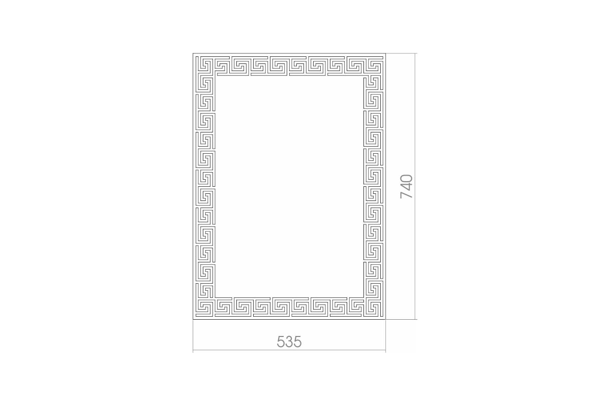Зеркало mixline каир 535 740 б полки