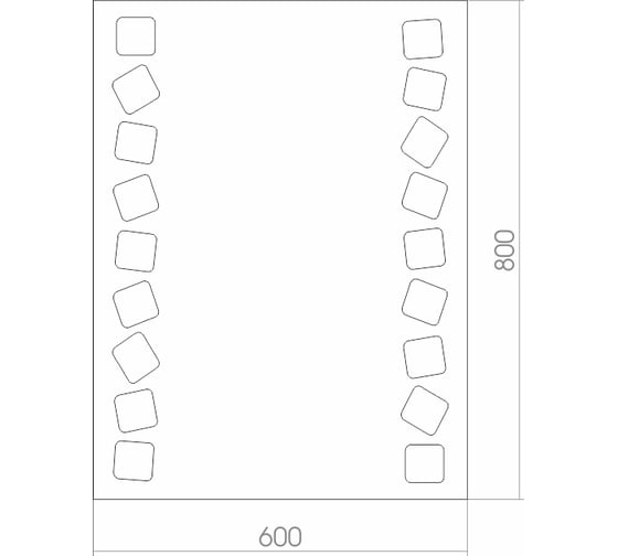 Зеркало mixline Карат 600х800 светодиодная подсветка 525404