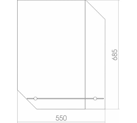 Зеркало mixline Квадро 550х685 с полкой 525380