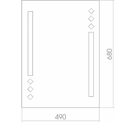 Зеркало mixline Колизей 490х680 с полкой 525456