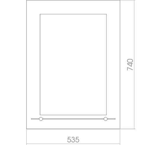 Зеркало mixline Крит люкс 535х740 полка, фацет 529368