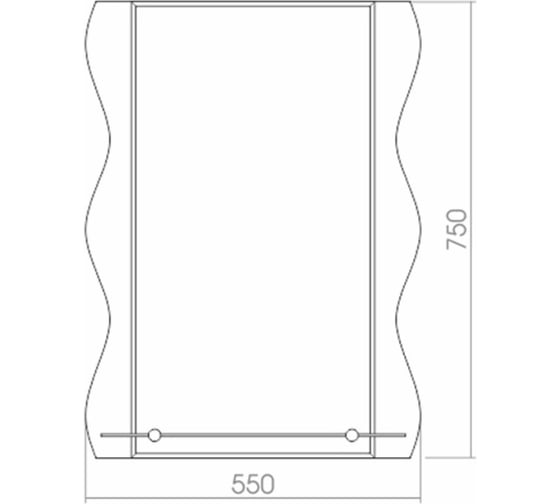 Зеркало mixline Лацио 575х750 с полкой 537408