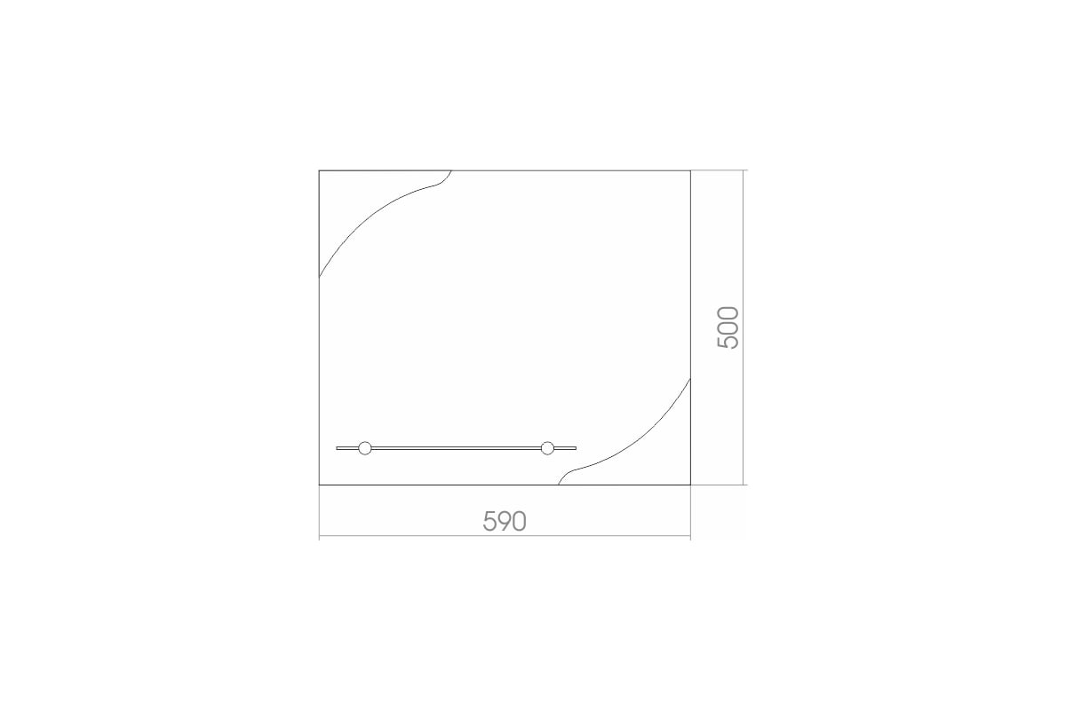 Зеркало mixline лотос 590 500 с полкой