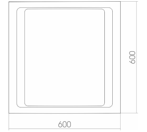 Зеркало mixline Орион 600х600 светодиодная подсветка 529385