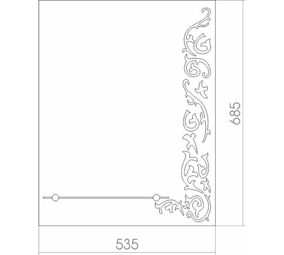 Зеркало Mixline Боско 535x685 мм., с полкой 525455