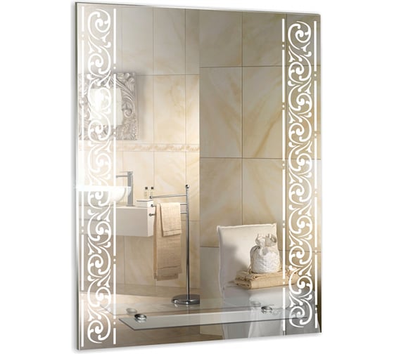 Зеркало Mixline Барокко 535x685 мм., с полкой 525449
