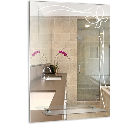 Зеркало Mixline Альтаир 535x685 с полкой 525444 1