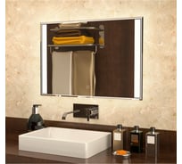Зеркало Mixline Бон 900x800 мм., сенсорный выключатель, светодиодная лента 545527