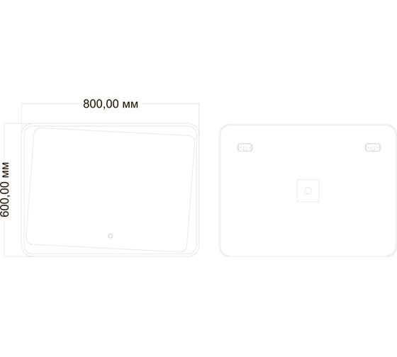 Зеркало Mixline Бенито 800x600 мм., сенсорный выключатель, светодиод 545877