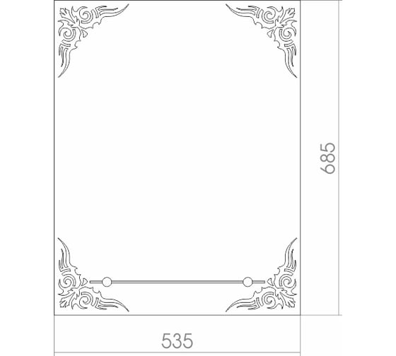 Зеркало Mixline Готика 535x685 мм., с полкой 525010
