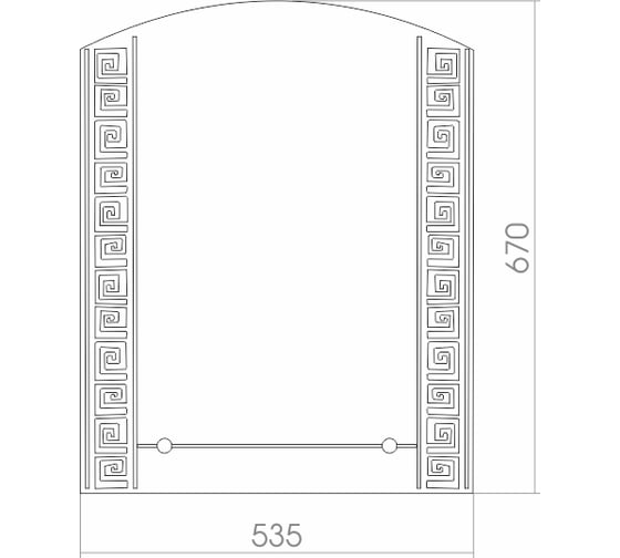 Зеркало Mixline Восток 535x670 мм., с полкой 525450