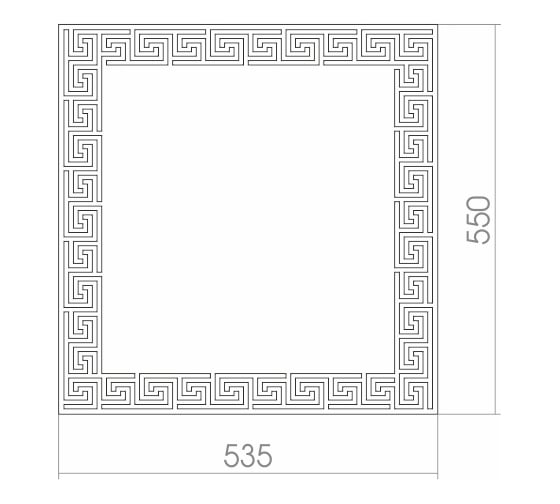 Зеркало Mixline Греция 535x550 мм., без полки 525445