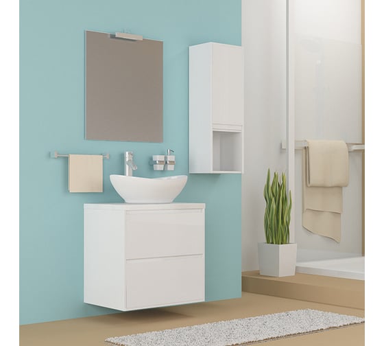 Зеркало Mixline АВРОРА-60 с розеткой и выключателем, 600x700 533844