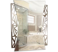 Зеркало Mixline Искра 540x680 мм., полка, пескоструйный рисунок 529362