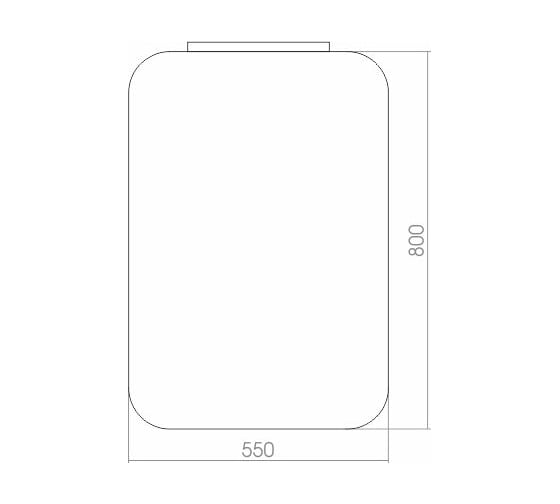 Зеркало Mixline Агат 550x800 мм., навесной светильник, выключатель-датчик 533657