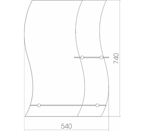 Зеркало Mixline Баунти 540x740 мм., 2 полки 525394