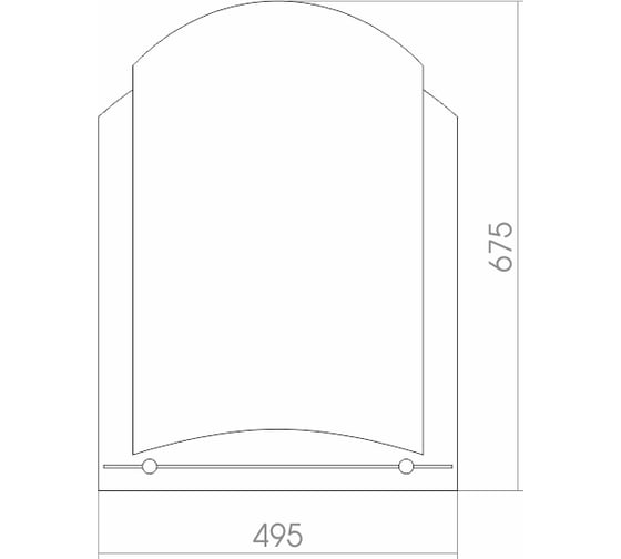Зеркало Mixline Арго 495x675 мм., с полкой 525000