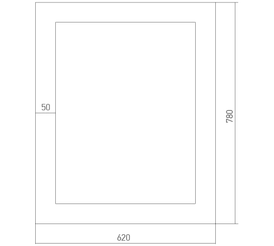 Зеркало Mixline Виктория 620x780 527452