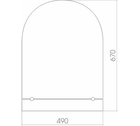 Зеркало Mixline Аркада-Люкс 490x670 мм., с полкой и фацетом 525015