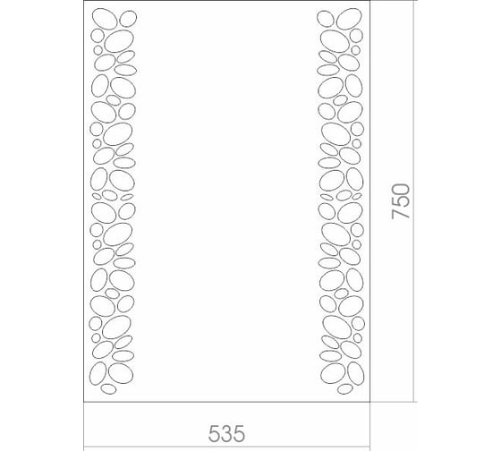 Зеркало Mixline Измир 535x750 мм., светодиодная подсветка 525401