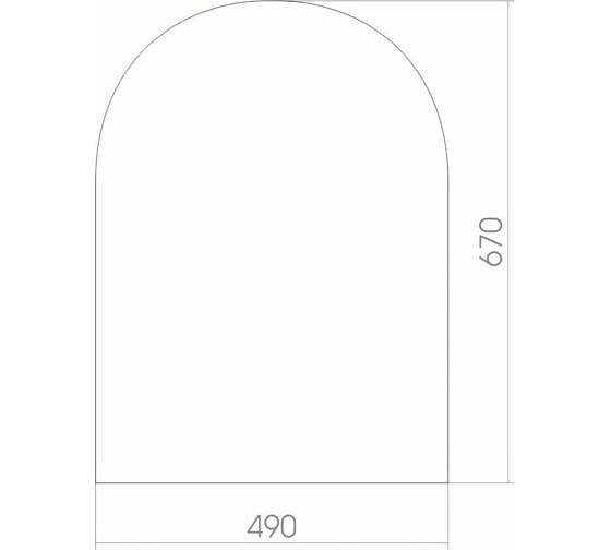 Зеркало Mixline Аркада 490x670 мм., без полки., с фацетом 525419