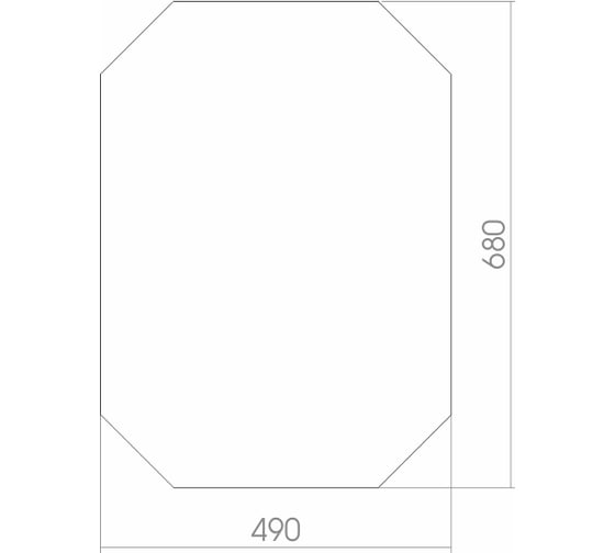 Зеркало Mixline Атлант 495x685 мм., б/полки с фацетом 525012