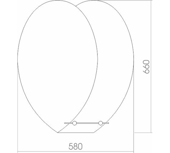 Зеркало Mixline Амур 580x660 мм., с полкой 525383