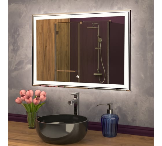 Зеркало Mixline Мелис 800x700 мм., сенсорный выключатель, светодиод 545203