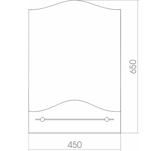 Зеркало Mixline Вираж 450x650 мм., с полкой 525478