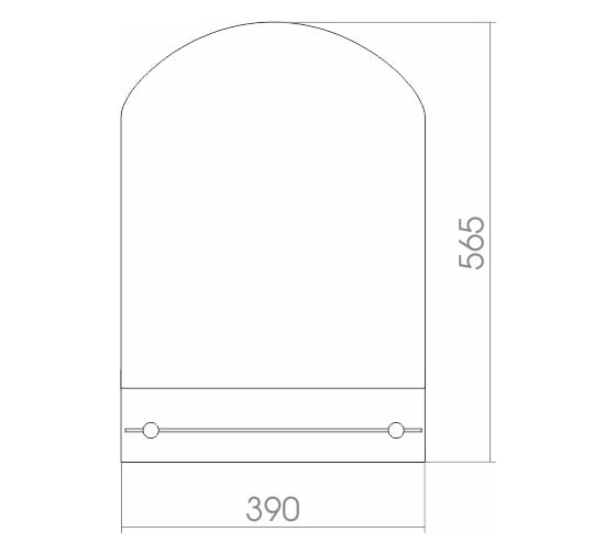 Зеркало Mixline Амели 390x565 с полкой 525468