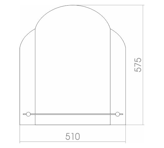 Зеркало Mixline Ангелина 510x575 мм., с полкой 525007
