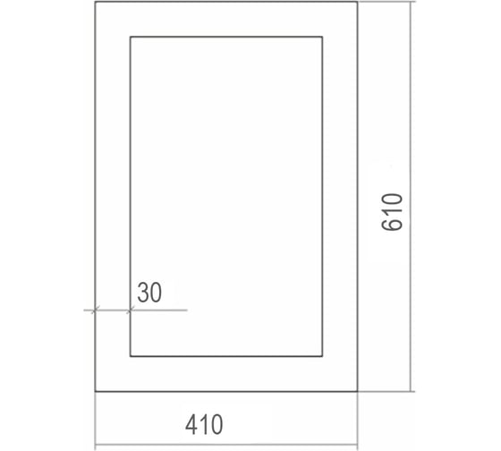 Зеркало Mixline Глянец белый, 410x610 мм 537412