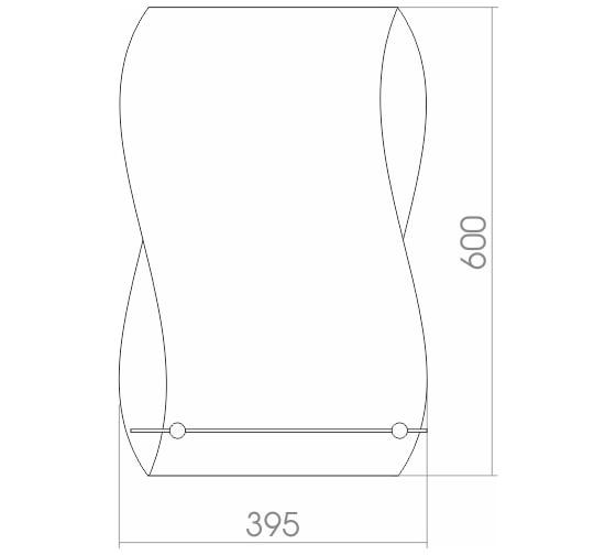 Зеркало Mixline Домино 395x600 мм., с полкой 525470