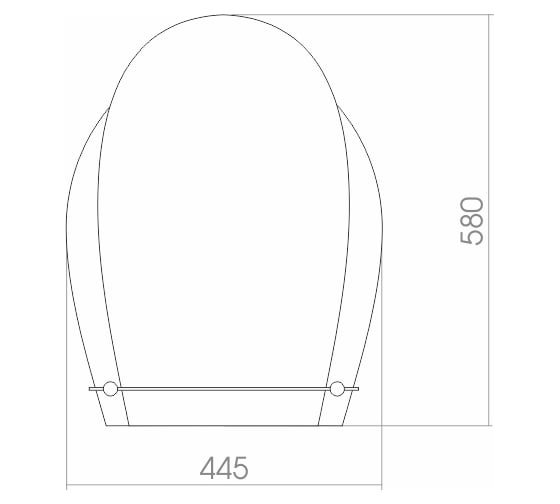 Зеркало Mixline Дельфин 445x580 мм., с полкой 525006