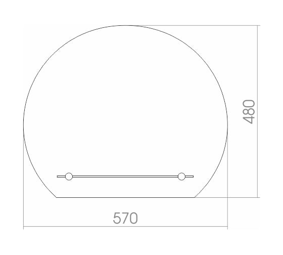 Зеркало Mixline Елена 570x480 мм., с полкой 525471