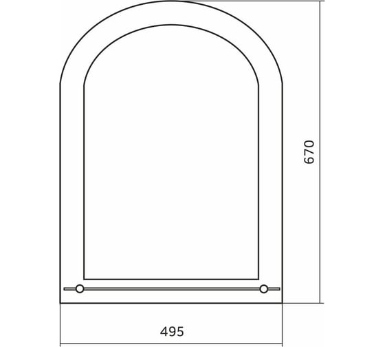 Зеркало mixline Соло 495х675 с полкой 524999