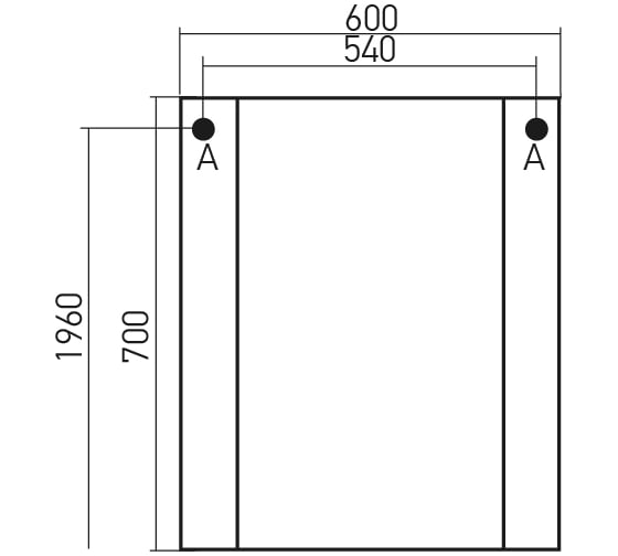Зеркало mixline СОФИЯ-60 с полочкой, без подсветки, ПВХ 512289