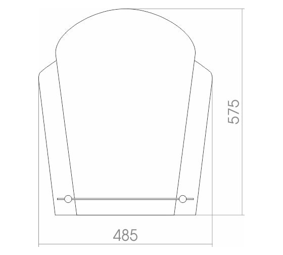 Зеркало mixline Тюльпан 485х575 с полкой 525464