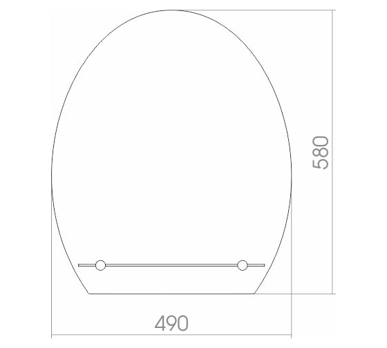 Зеркало mixline Уют 490х580 с полкой 525474