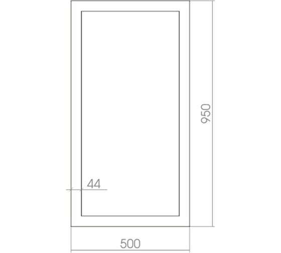Зеркало mixline Феникс 500х950 537417