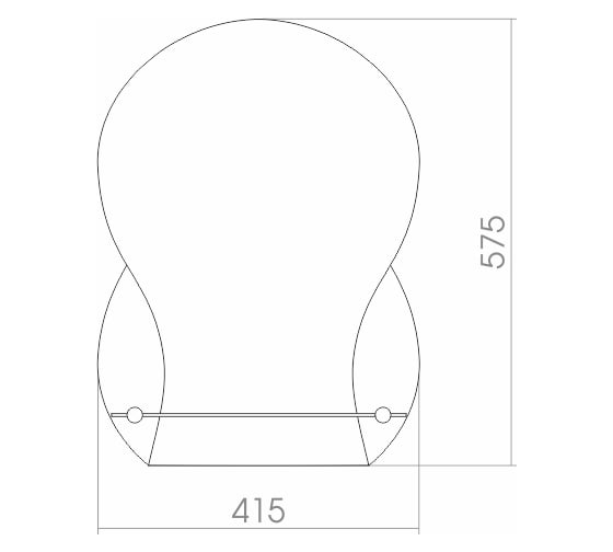 Зеркало mixline Форум 415х575 с полкой 525480