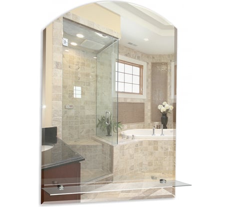 Зеркало MIXLINE "Шанс-Люкс" 495х670 (ШВ) с полкой и фацетом 525423