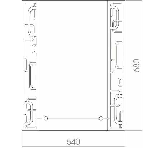 Зеркало mixline Электра 540х680 полка, фацет, пескоструйный рисунок 529361