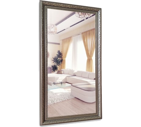 Зеркало MIXLINE "Эфес" 600х1200 (ШВ) крепеж гор/верт, (полистирол) багетная рама 537434