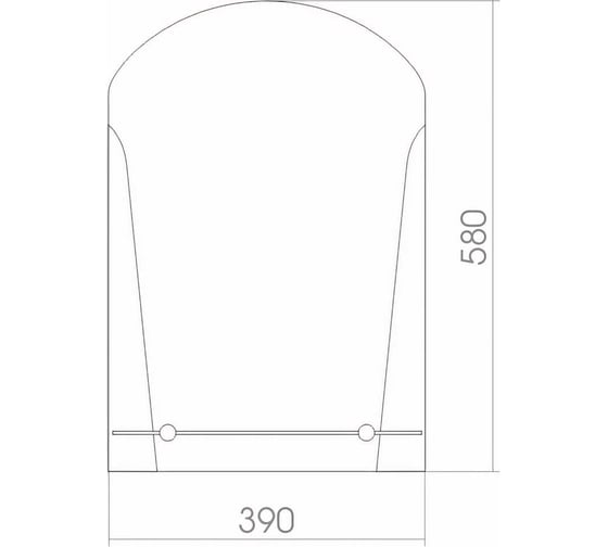 Зеркало mixline Эхо 390х580 с полкой 552617