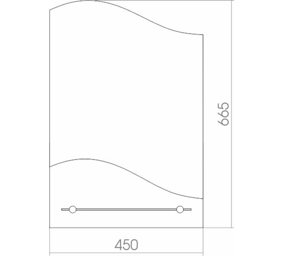 Зеркало mixline Юпитер 450х665 с полкой 525477